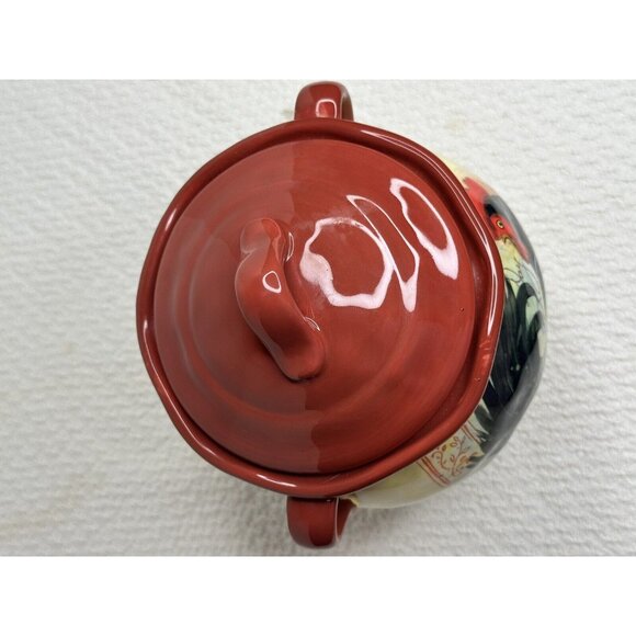 SUSAN WINGET CERTIFIED INTERNATIONAL LE ROOSTER MEDIUM CANISTER 9" - Picture 9 of 11